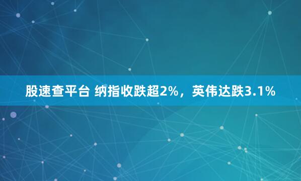 股速查平台 纳指收跌超2%，英伟达跌3.1%